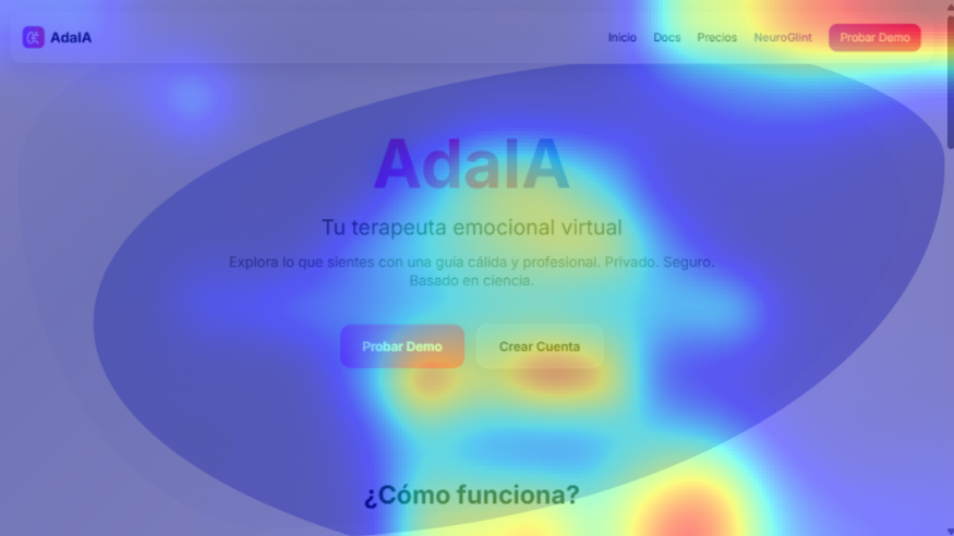 Mapa de calor de una web